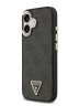 Guess для iPhone 17 чехол PU 4G Triangle Diamond metal logo Gold camera Hard Black (MagSafe)
