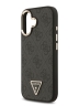 Guess для iPhone 17 чехол PU 4G Triangle Diamond metal logo Gold camera Hard Black (MagSafe)