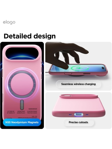 Elago для iPhone Air чехол Magnetic Silicone Hot Pink (MagSafe)