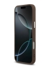 Guess для iPhone 17 Pro Max чехол PU Grained leather Classic metal logo & Cam Hard Brown (MagSafe)