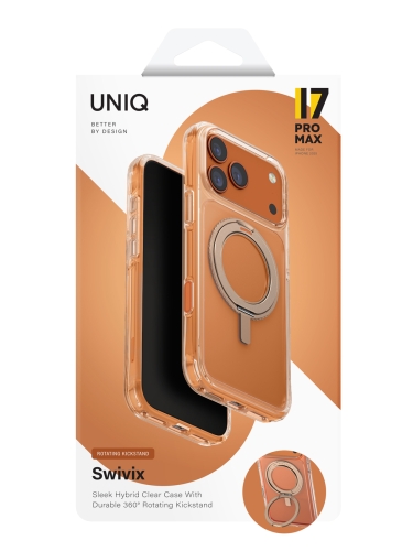 Uniq для iPhone 17 Pro Max чехол Swivix with 360-Rotating stand Taupe Gold (Magsafe)