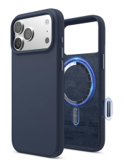 Elago для iPhone 17 Pro чехол Magnetic Silicone Jean Indigo (MagSafe)