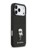 Karl Lagerfeld для iPhone 17 Pro Max чехол Fixed glitters NFT Karl Ikonik Metal pin Hard Black