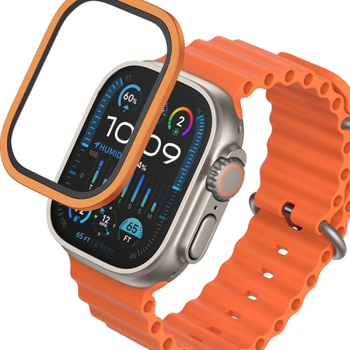 BlueO стекло для Apple Watch Ultra 1/2/3 49 mm, Sapphire Glass + Titanium Frame Orange
