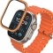 BlueO стекло для Apple Watch Ultra 1/2/3 49 mm, Sapphire Glass + Titanium Frame Orange