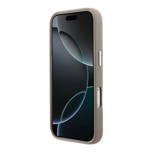 Karl Lagerfeld для iPhone 17 Pro чехол PU Saffiano FW NFT Karl&Choupette metal&Cam Grey (MagSafe)