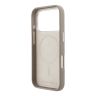 Karl Lagerfeld для iPhone 17 Pro чехол PU Saffiano FW NFT Karl&Choupette metal&Cam Grey (MagSafe)