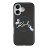 Karl Lagerfeld для iPhone 17 чехол IML NFT Choupettes Script logo Metal Cam Hard Black (MagSafe)