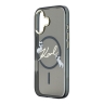 Karl Lagerfeld для iPhone 17 чехол IML NFT Choupettes Script logo Metal Cam Hard Black (MagSafe)