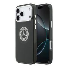 Mercedes для iPhone 17 Pro чехол IML Double Layer Vintage Logo Metal Cam Hard Black (MagSafe)