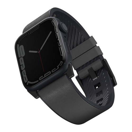 Кожаный ремешок Uniq Straden Waterproof для Apple Watch 49-46-45-44 мм, серый