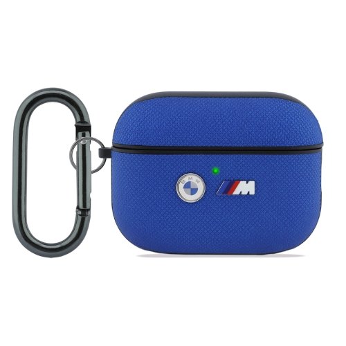 BMW для Airpods Pro 3 чехол M-series PU Meshed Leather Metal logo Blue