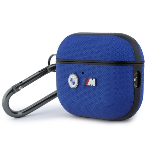 BMW для Airpods Pro 3 чехол M-series PU Meshed Leather Metal logo Blue