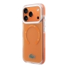 Lacoste для iPhone 17 Pro Max чехол ShockProof Lacquer Metal logo & Cam Hard Frosted Orange(MagSafe)
