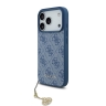 Guess для iPhone 17 Pro чехол PU 4G Classic Metal logo Hard + Charm Blue (MagSafe)