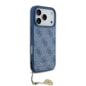 Guess для iPhone 17 Pro чехол PU 4G Classic Metal logo Hard + Charm Blue (MagSafe)