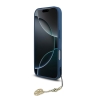 Guess для iPhone 17 Pro чехол PU 4G Classic Metal logo Hard + Charm Blue (MagSafe)
