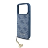 Guess для iPhone 17 Pro чехол PU 4G Classic Metal logo Hard + Charm Blue (MagSafe)