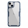 Чехол Nillkin Nature Pro для iPhone 14, прозрачный/синяя рамка