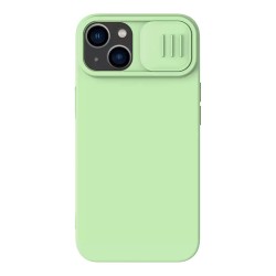 Чехол Nillkin CamShield Silky Magnetic Silicone для iPhone 14, Mint Green (magsafe)