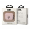 Чехол Lagerfeld Silicone case with ring NFT 3D Karl для Airpods 3 (2021), розовый