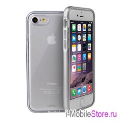 Чехол Uniq Aeroporte для iPhone 7/8/SE, прозрачный/серебр.рамка