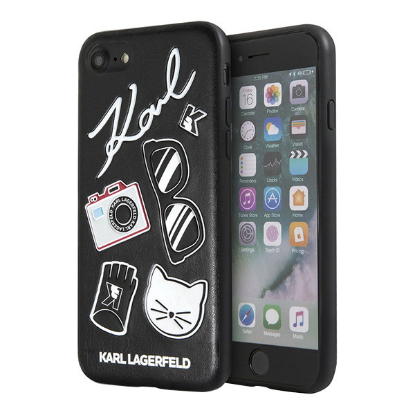 Чехол Karl Lagerfeld Embossed Pins Hard для iPhone 7/8/SE 2020, черный