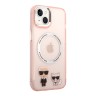 Чехол Lagerfeld Karl&Choupette Hard для iPhone 14 Plus, розовый (MagSafe)