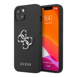 Чехол Guess PU Saffiano 4G Big metal logo Hard для iPhone 13 mini, черный