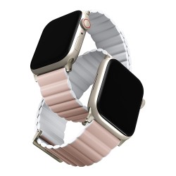 Ремешок Uniq Revix Premium Edition для Apple Watch 42-44-45-49 mm, розовый/белый