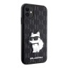 Чехол Lagerfeld PU Saffiano Monogram NFT Choupette Hard для iPhone 11, черный