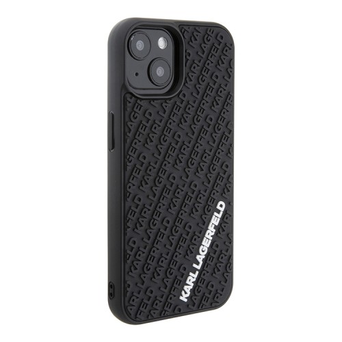 Lagerfeld для iPhone 15 Plus чехол 3D Rubber Multi Logo Hard Black