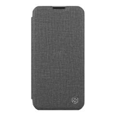Nillkin для iPhone 15 Pro чехол QIN Pro (Cloth) Booktype Classical Grey