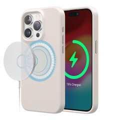 Elago для iPhone 15 Pro чехол Soft silicone (Liquid) Stone (MagSafe)
