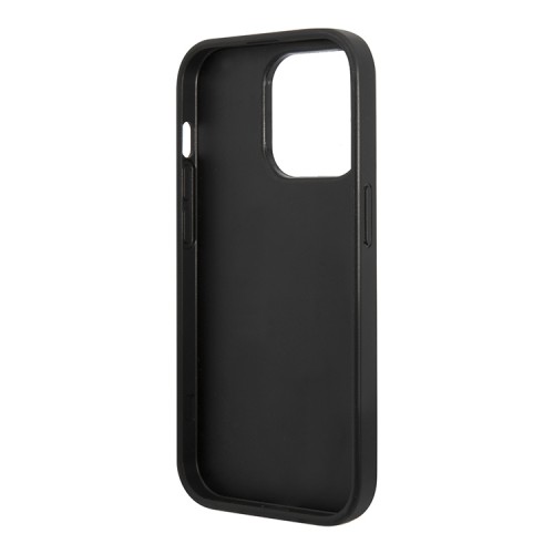 Guess для iPhone 15 Pro Max чехол PU 4G Bottom stripe Metal logo Hard Grey