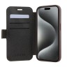 Guess для iPhone 15 чехол PU 4G Big metal logo Booktype Brown