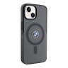 BMW для iPhone 15 Plus чехол Signature PC/TPU Frosted Hard Black (MagSafe)