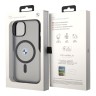 BMW для iPhone 15 Plus чехол Signature PC/TPU Frosted Hard Black (MagSafe)