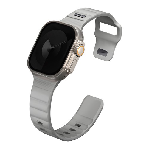 Uniq для Apple Watch 49-46-45-44 mm ремешок STRIDE FKM Rubber Grey
