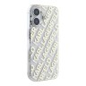 Karl Lagerfeld для iPhone 16 чехол PC/TPU Repeat Logo Transparent/Gold
