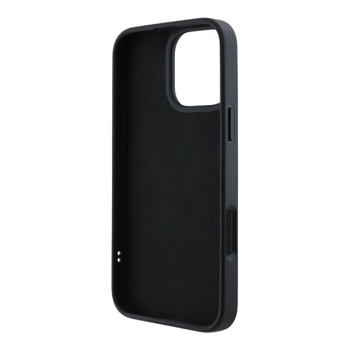 Karl Lagerfeld для iPhone 16 Pro Max чехол 3D Rubber Bicolor Signature Hard Black