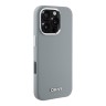 DKNY для iPhone 16 Pro чехол Liquid Silicone Metal logo and Camera frame Hard Grey (MagSafe)