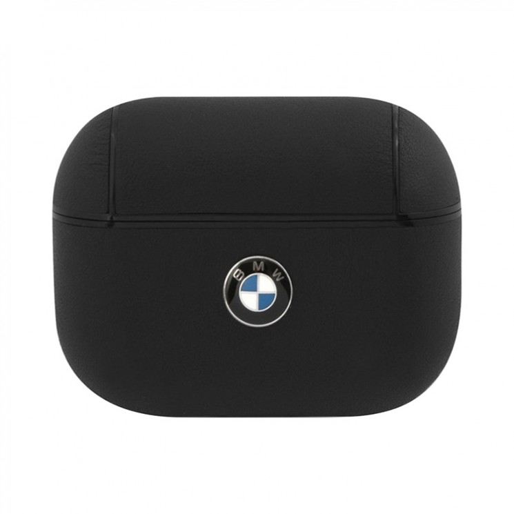 BMW Signature leather with Metal logo для AirPods Pro, черный BMAPCSLBK
