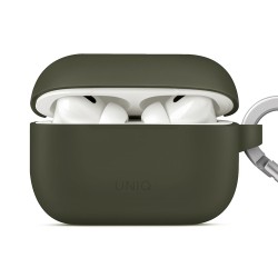 (Уценка) Чехол Uniq Vencer Silicone case +carabin and earstrap для AirPods Pro 2, зеленый