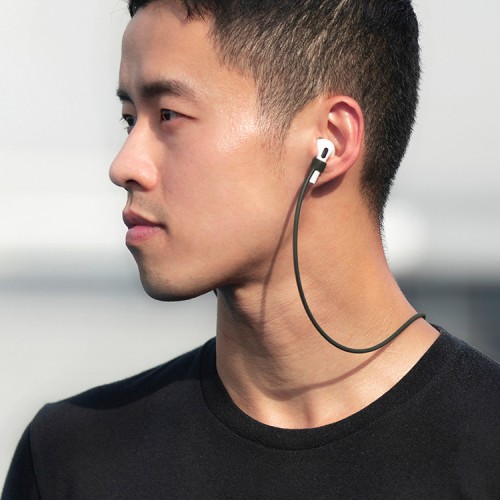 (Уценка) Чехол Uniq Vencer Silicone case +carabin and earstrap для AirPods Pro 2, зеленый