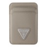 Guess магн. бумажник Wallet Cardslot MagSafe PU Grained leather Triangle Metal logo Brown