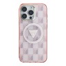 Guess для iPhone 16 Pro Max чехол PC/TPU Jet Set Trianlge logo Metal camera Hard Pink (MagSafe)