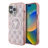 Guess для iPhone 16 Pro Max чехол PC/TPU Jet Set Trianlge logo Metal camera Hard Pink (MagSafe)