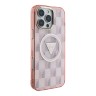 Guess для iPhone 16 Pro Max чехол PC/TPU Jet Set Trianlge logo Metal camera Hard Pink (MagSafe)
