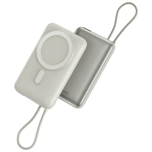 Energea внешний аккумулятор Bazic GoPower Fusion Mag 10K, 10000W MagSafe +USB-C +USB-C cable PD20W Display Pebble